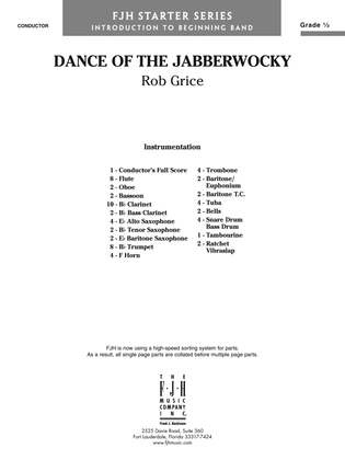 Book cover for Dance of the Jabberwocky: Score