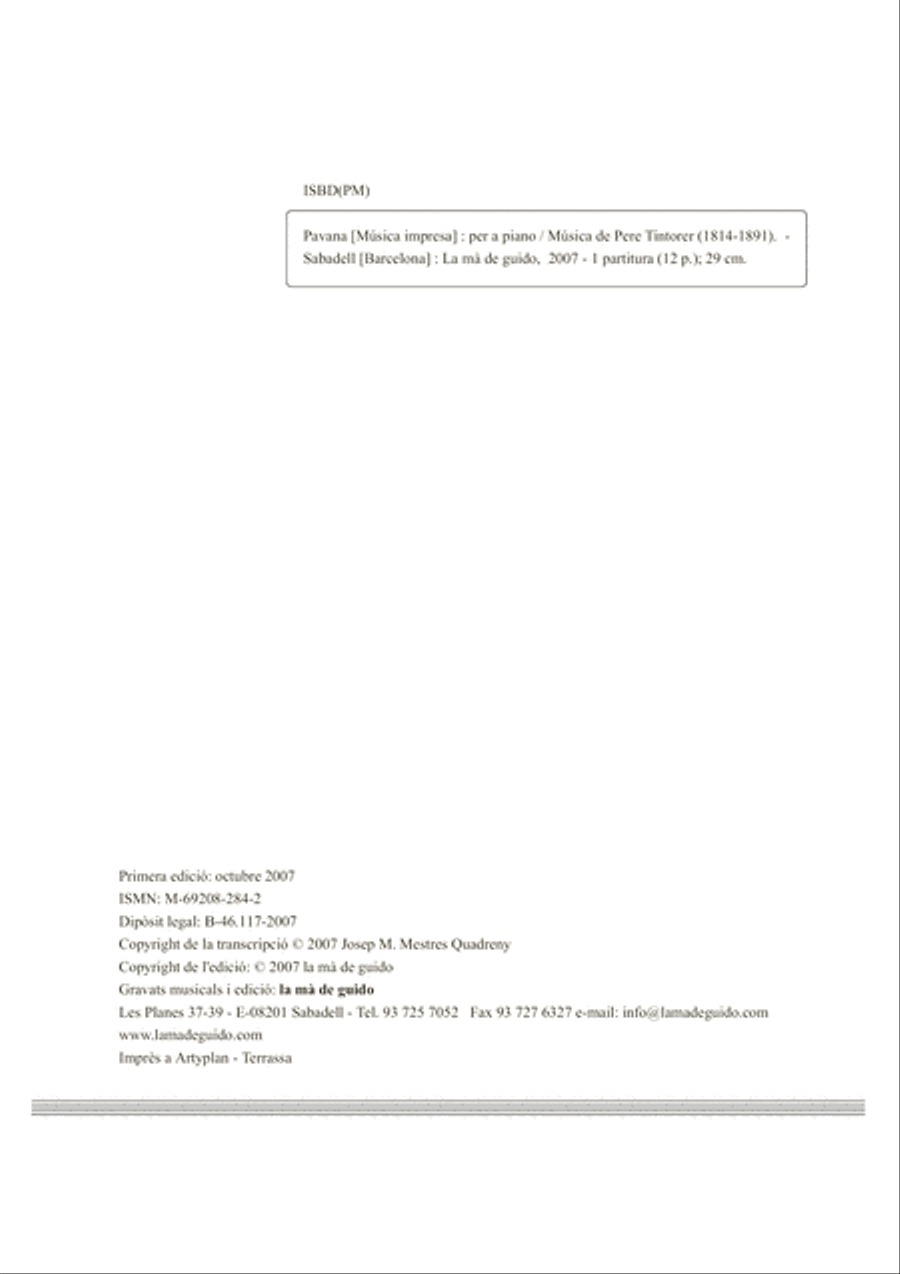 Pavana Piano Solo scores gallery preview page 2