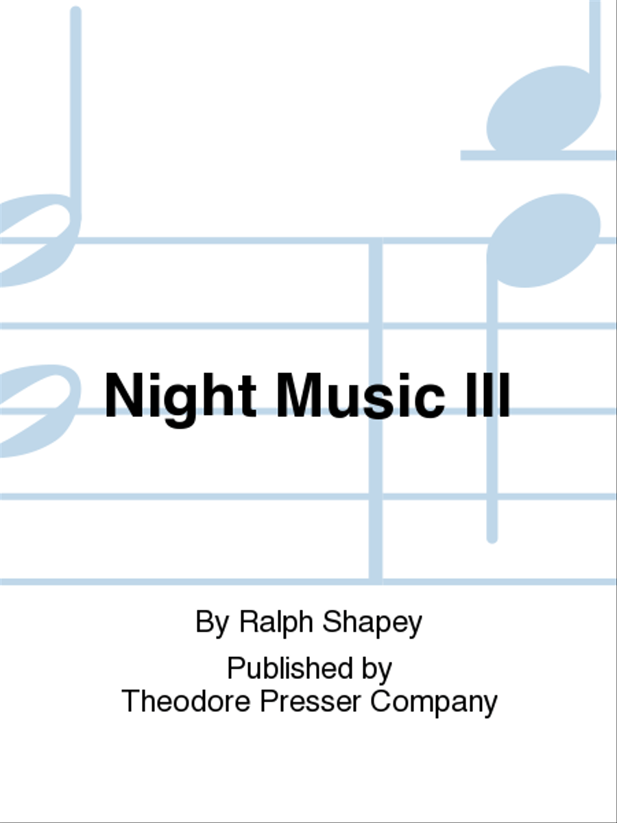 Night Music III Chamber Music scores gallery preview page 1