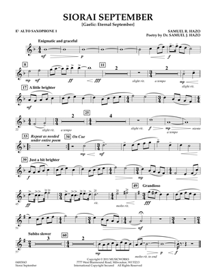 Siorai September - Eb Alto Saxophone 1