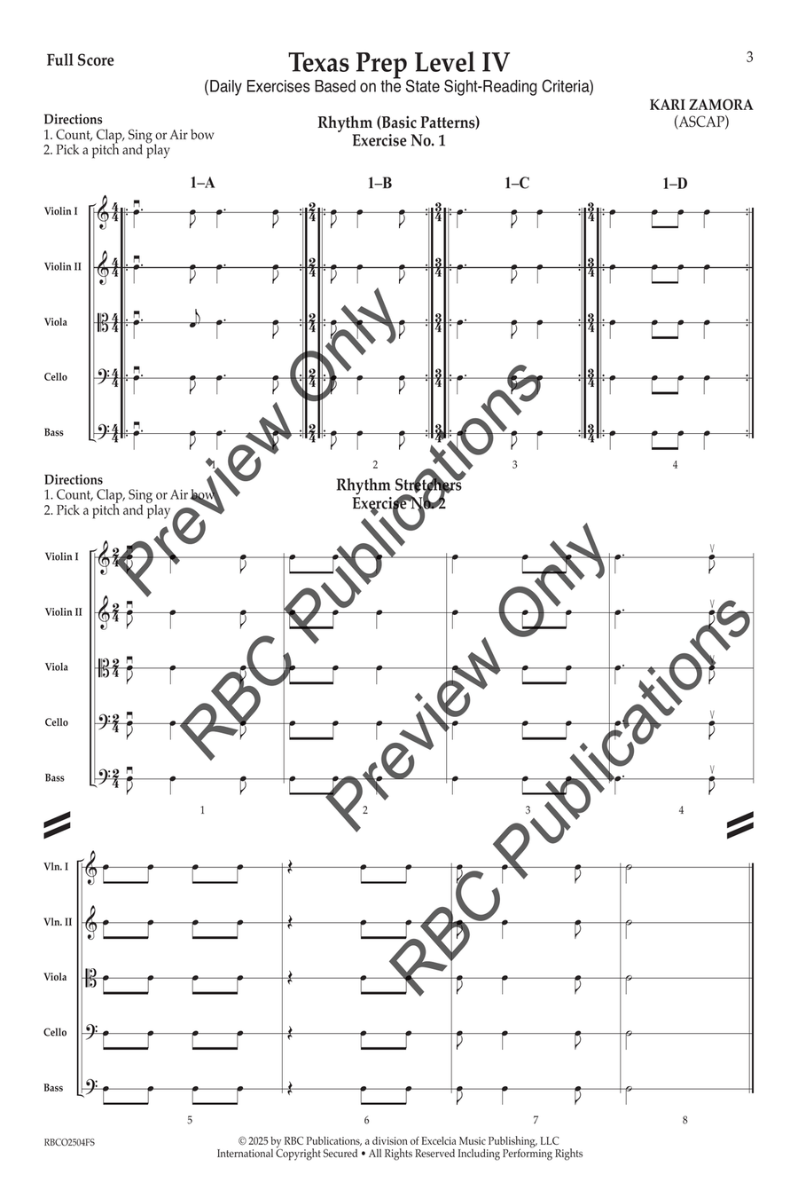 Texas Prep Level IV Orchestra scores gallery preview page 2