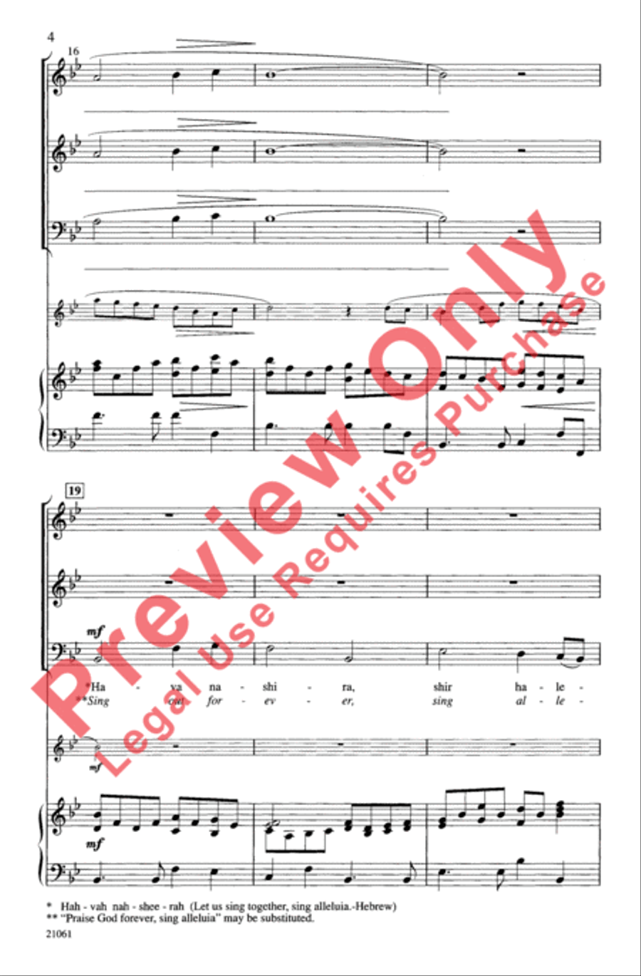 Hava Nashira 3-Part scores gallery preview page 3
