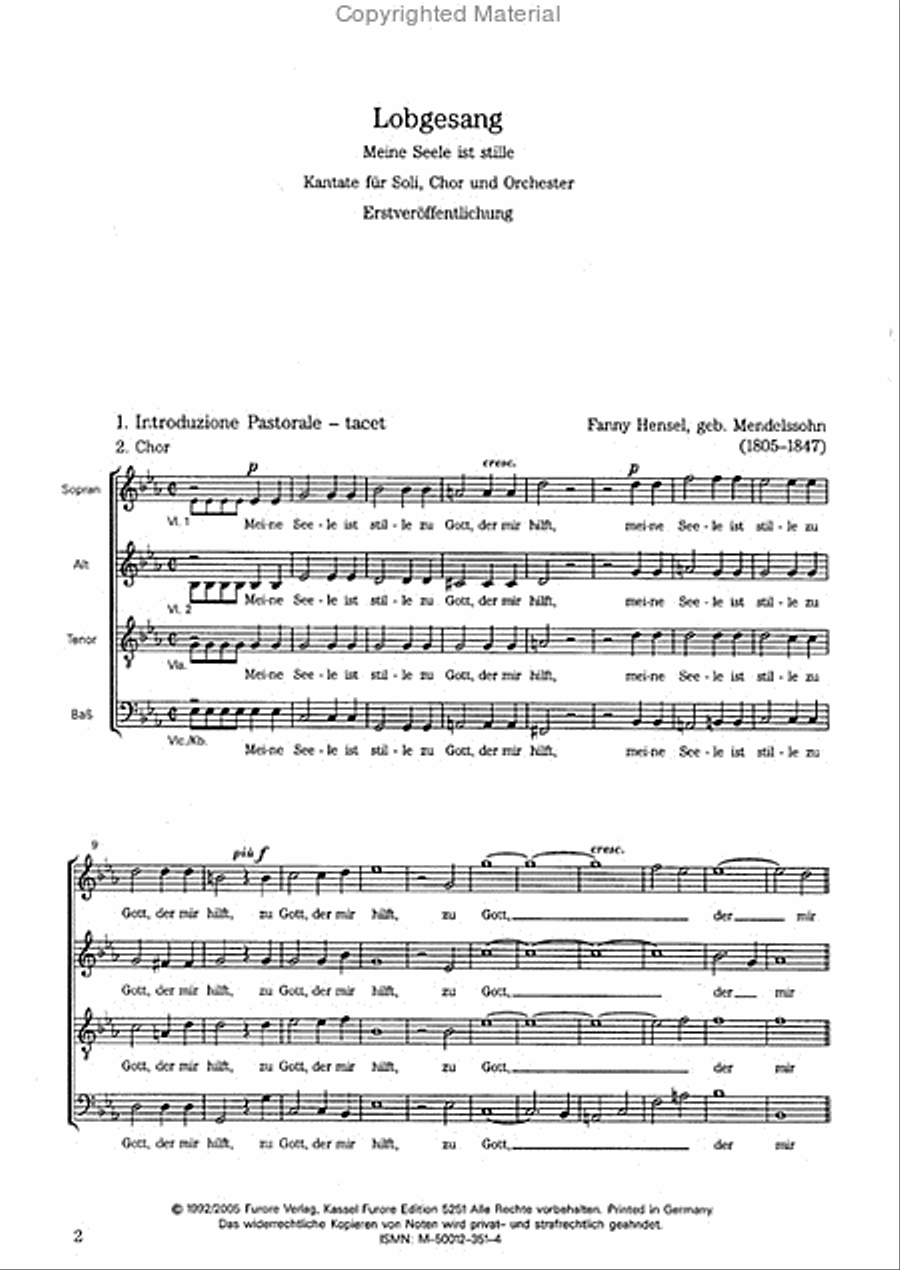 Lobgesang. Meine Seele ist stille. Cantata Mixed Choir scores gallery preview page 2