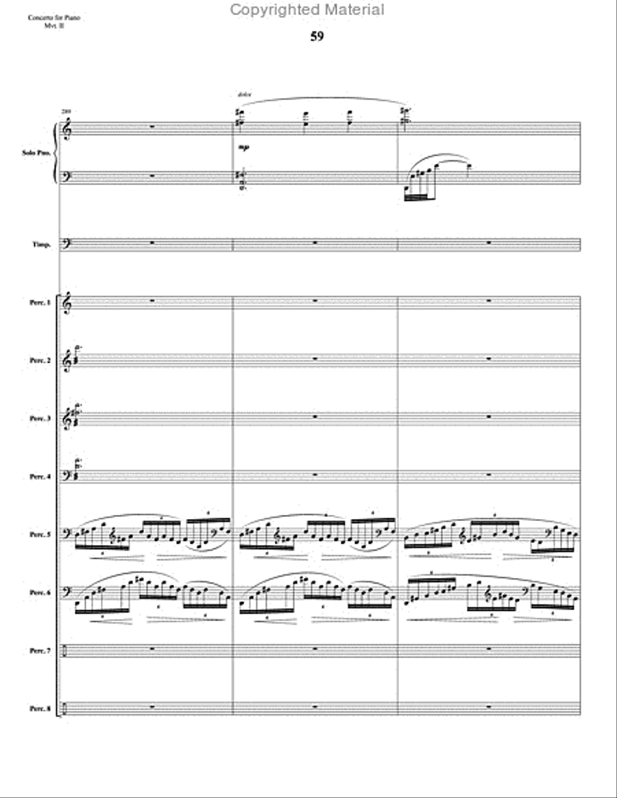 Concerto for Piano and Percussion Orchestra Percussion Ensemble scores gallery preview page 81
