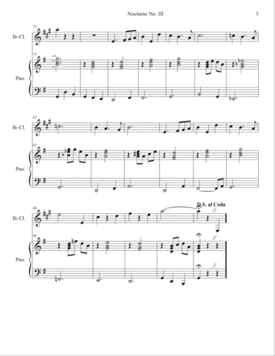 Nocturne No. 3 Nocturne No. 3 Chamber Music scores gallery preview page 5