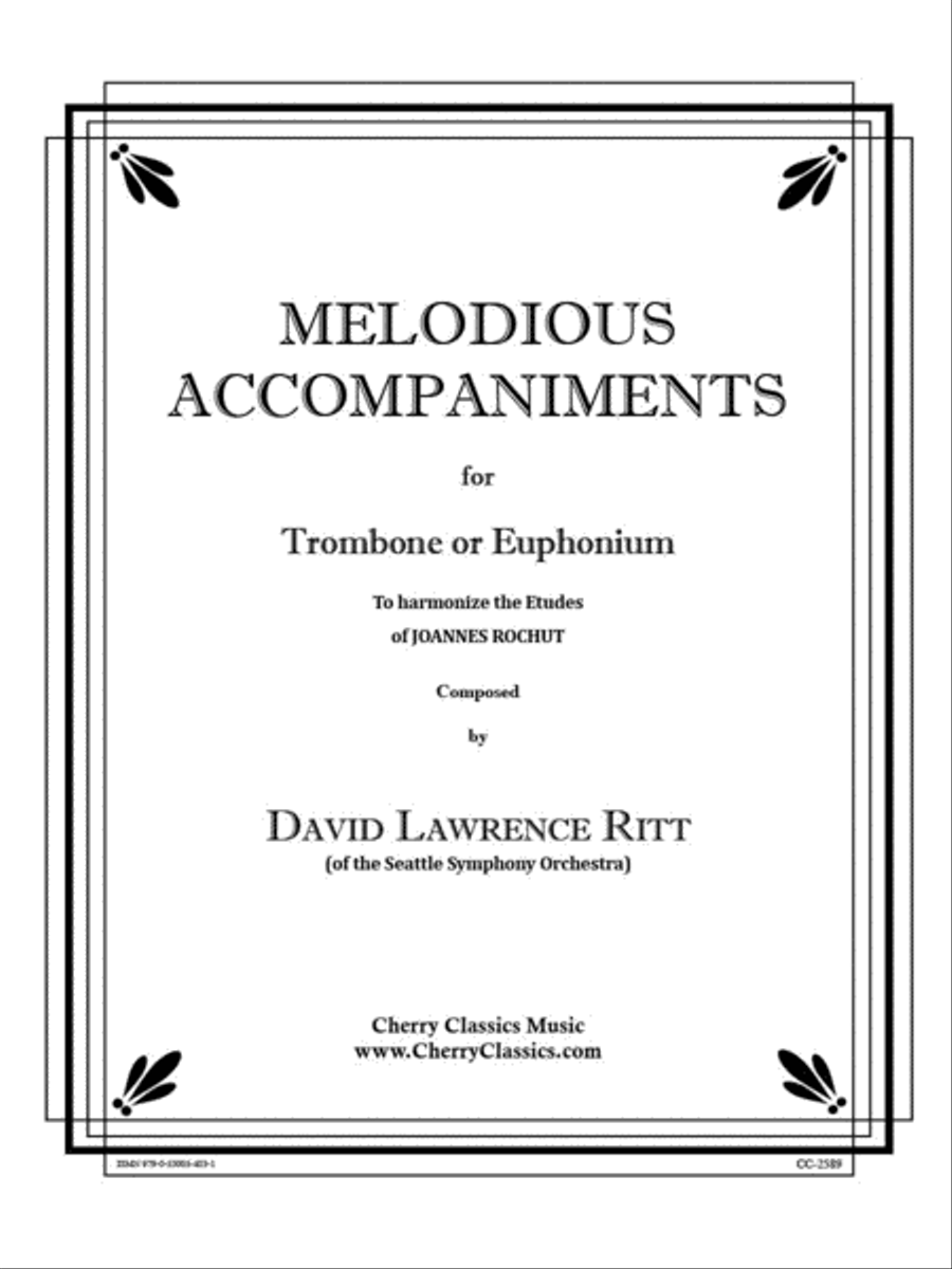 Melodious Accompaniments to Rochut Etudes Book 1 for Trombone or Euphonium Euphonium scores gallery preview page 1