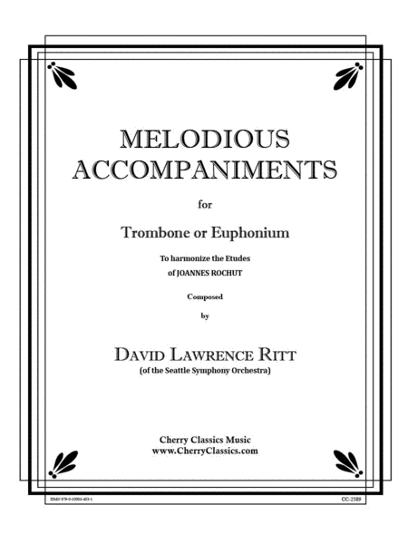 Melodious Accompaniments to Rochut Etudes Book 1 for Trombone or Euphonium image number null