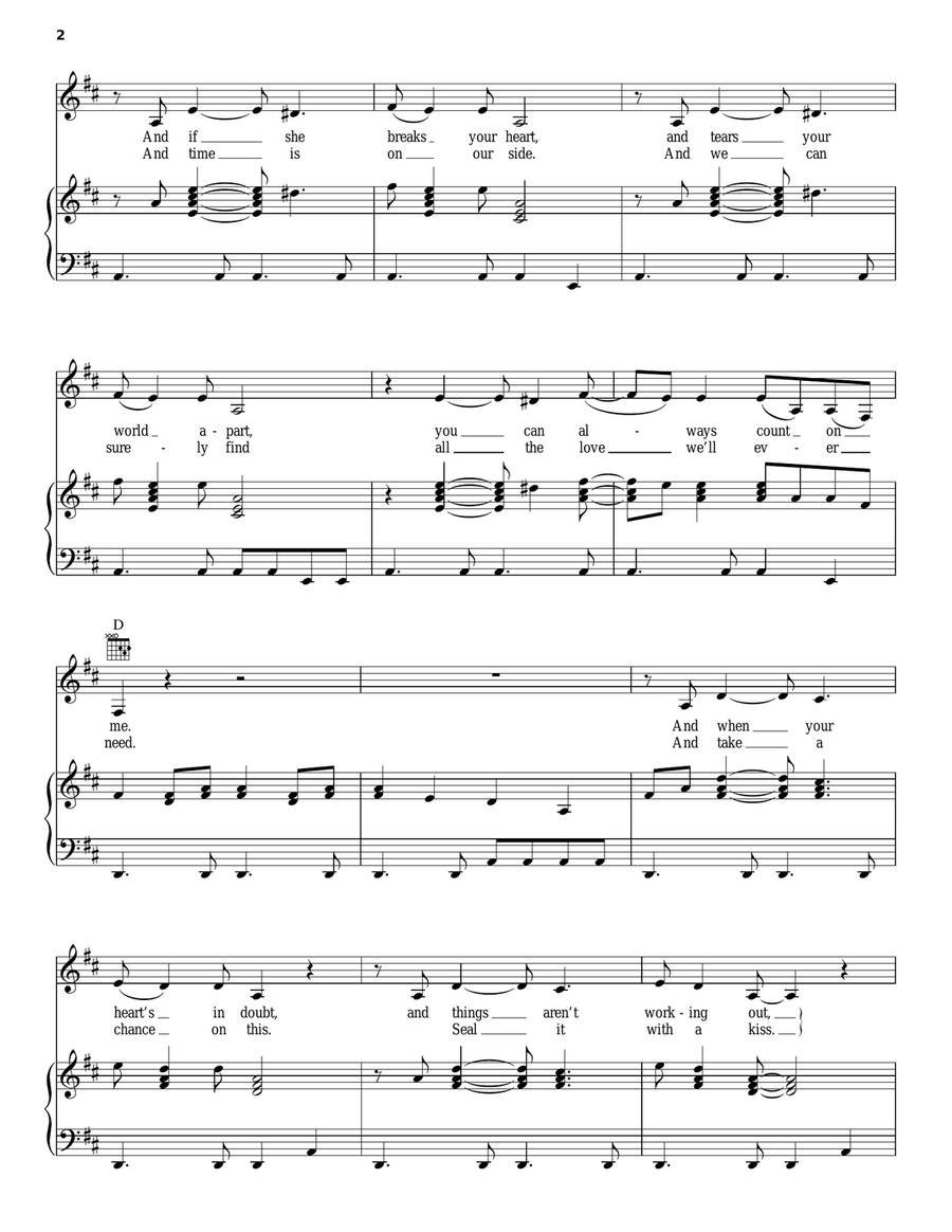 If You Change Your Mind Piano, Vocal, Guitar scores gallery preview page 2