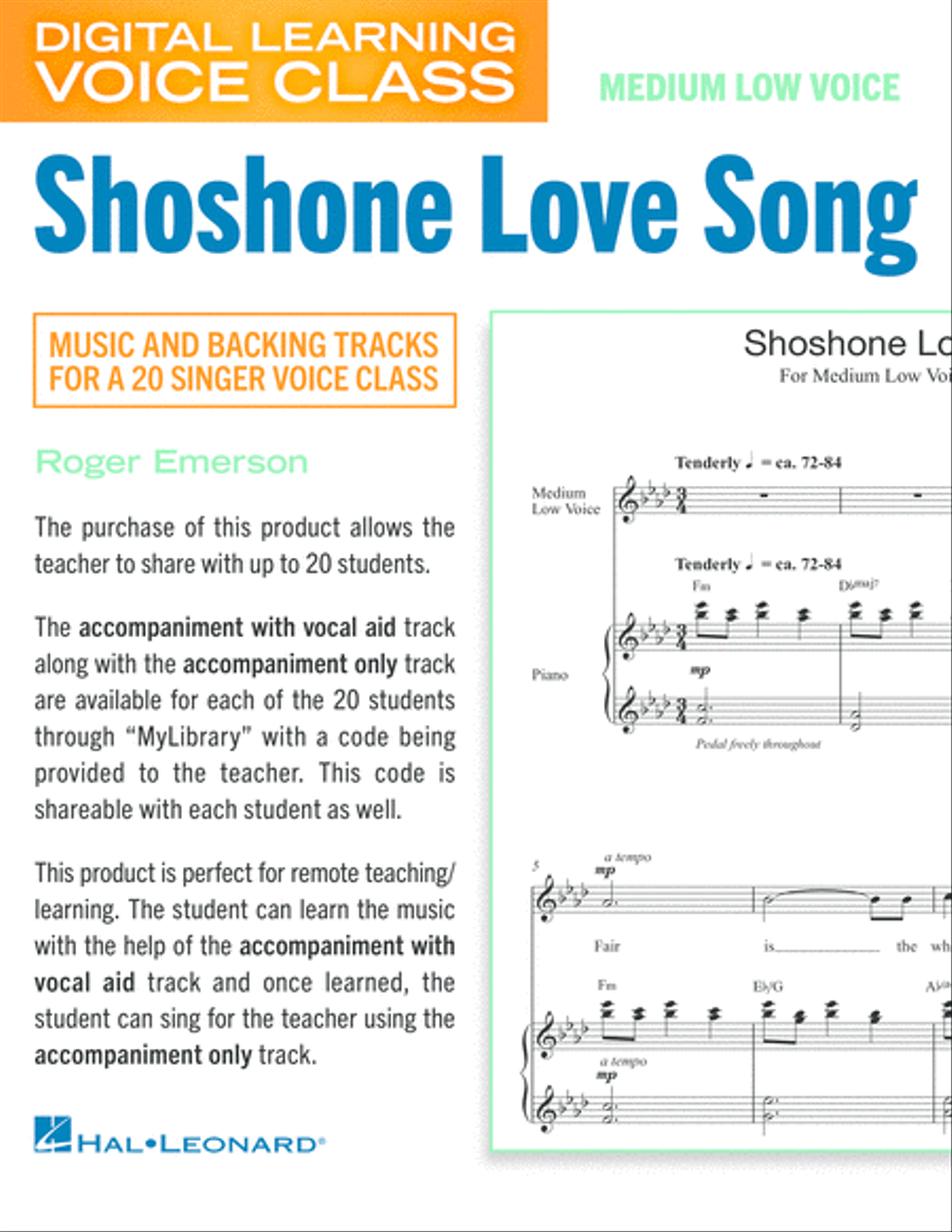 Shoshone Love Song (Medium Low Voice) (includes Audio)