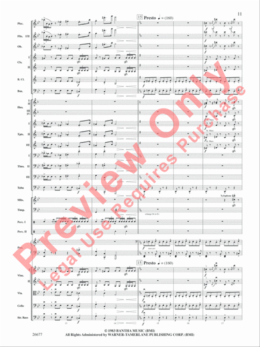 Star Wars Epic -- Part II, Suite from the Full Orchestra scores gallery preview page 12
