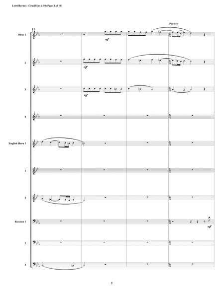 Crucifixus a 10 by Antonio Lotti (Double Reed Choir) image number null