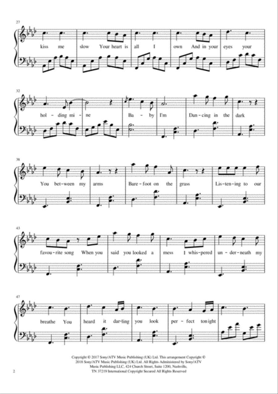 Perfect Perfect Easy Piano scores gallery preview page 2