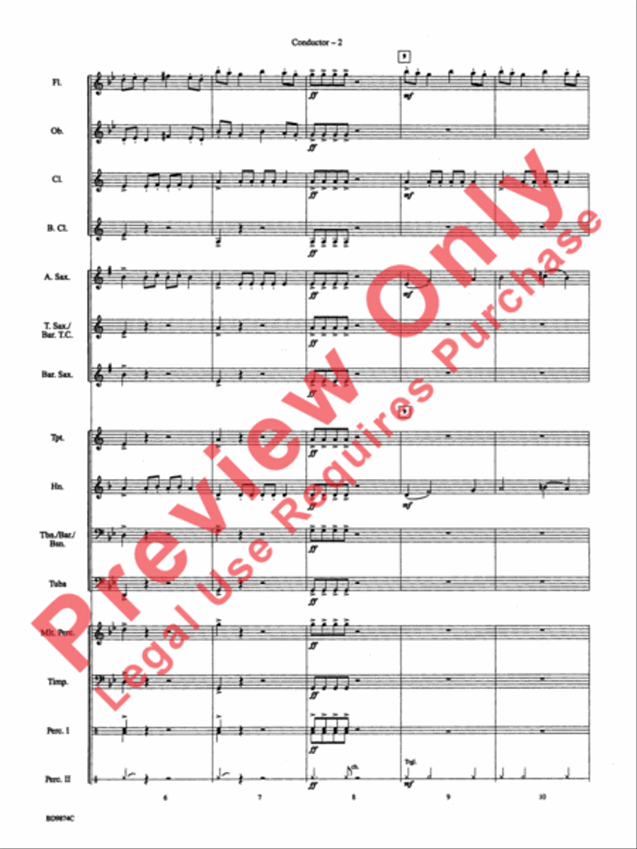 Variant on an Old English Carol Concert Band scores gallery preview page 5