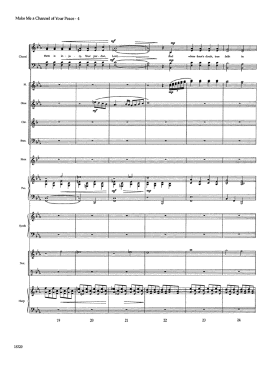 Make Me a Channel of Your Peace Choir scores gallery preview page 5