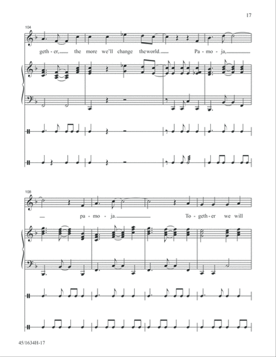 Together Together Unison Choir scores gallery preview page 17