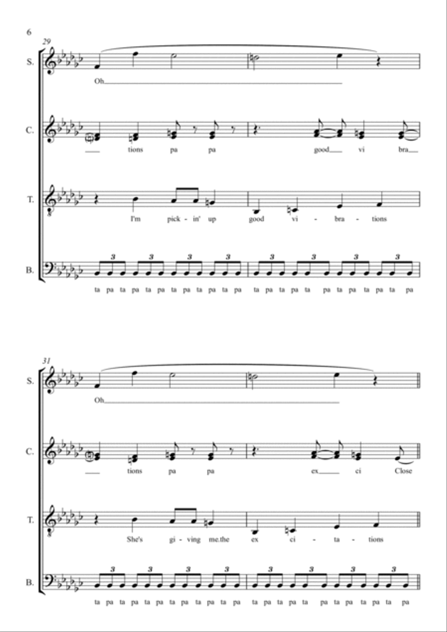 Good Vibrations 4-Part scores gallery preview page 6