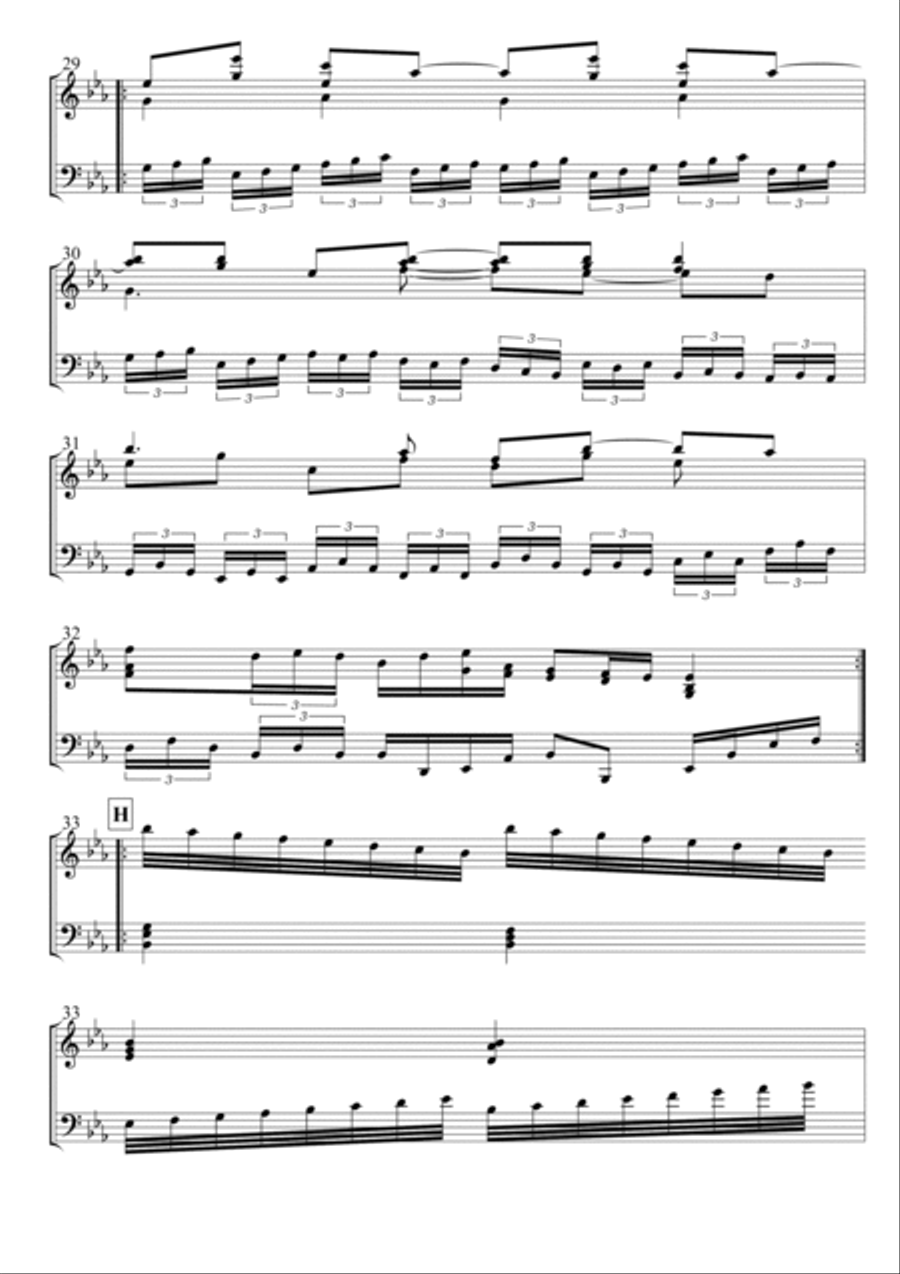 The Harmonious Blacksmith for 2 Marimbas Percussion Ensemble scores gallery preview page 5