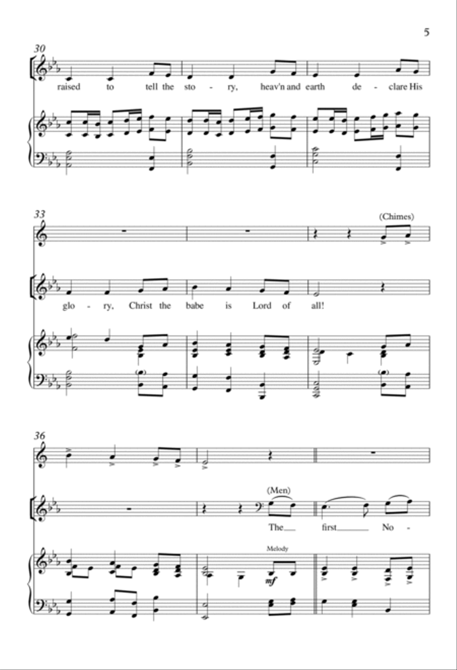 Infant Holy, Infant Lowly 4-Part scores gallery preview page 3