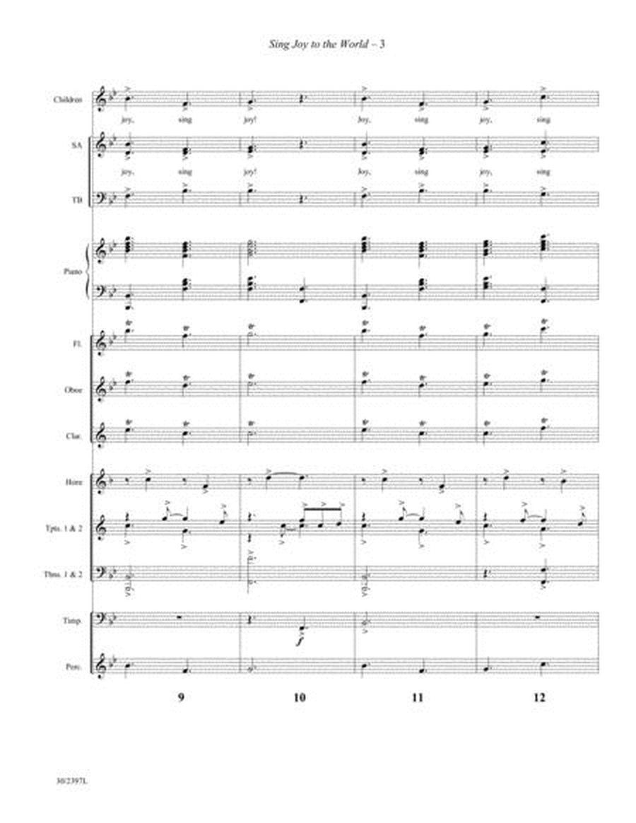 Sing Joy to the World - Instrumental Ensemble Score and Parts