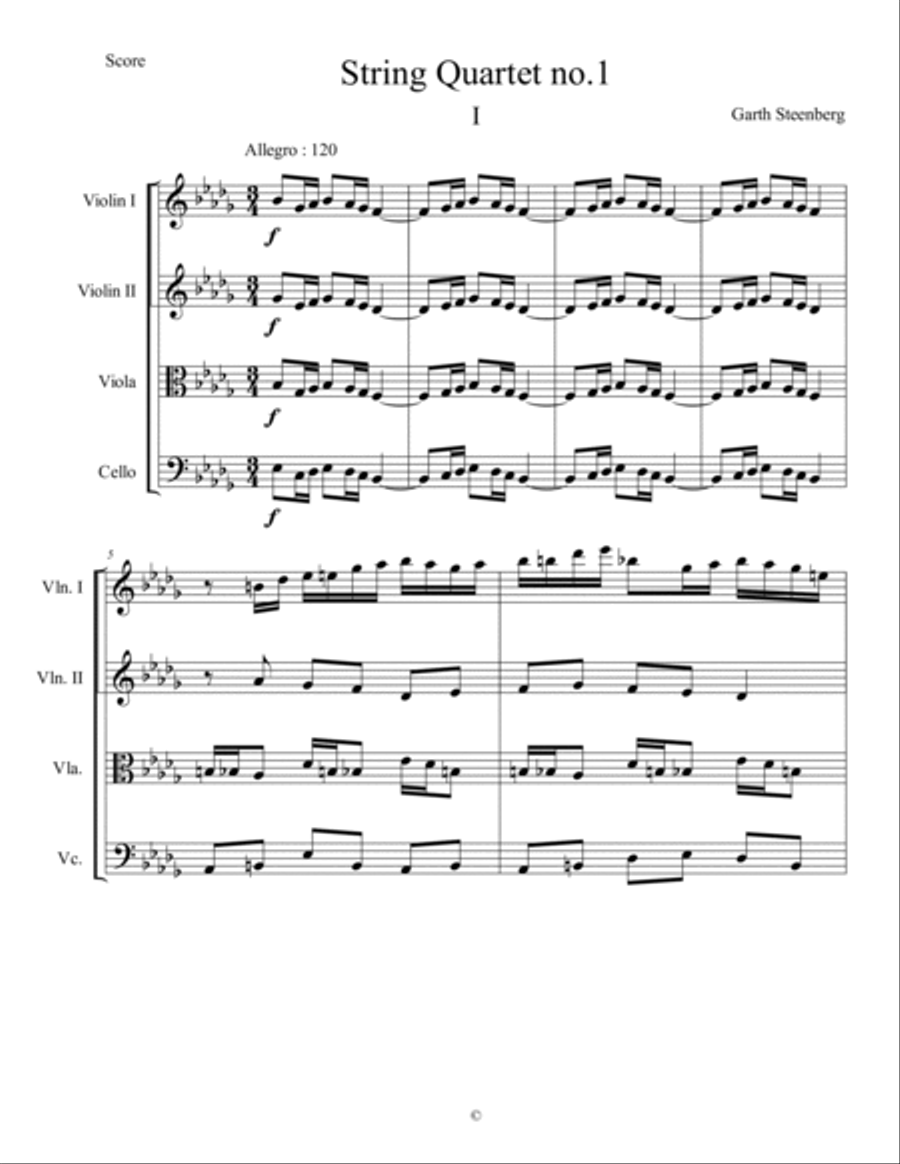 String Quartet no.1 String Quartet scores gallery preview page 2