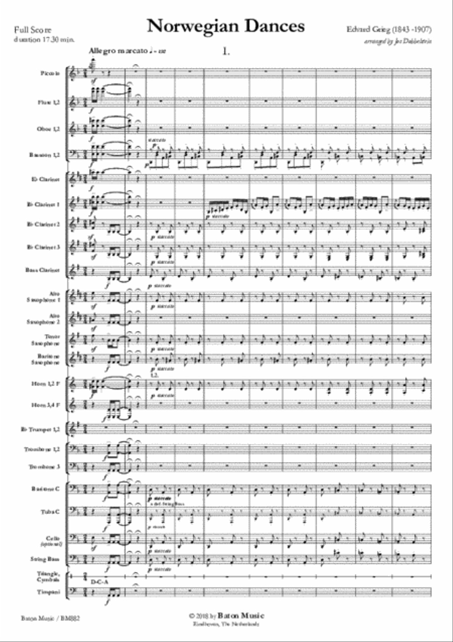 Norwegian Dances Concert Band scores gallery preview page 2