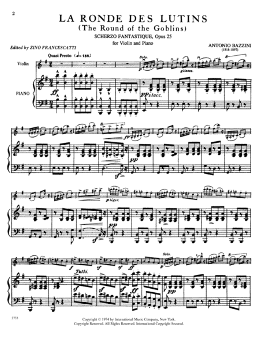 Dance of clearance the goblins violin