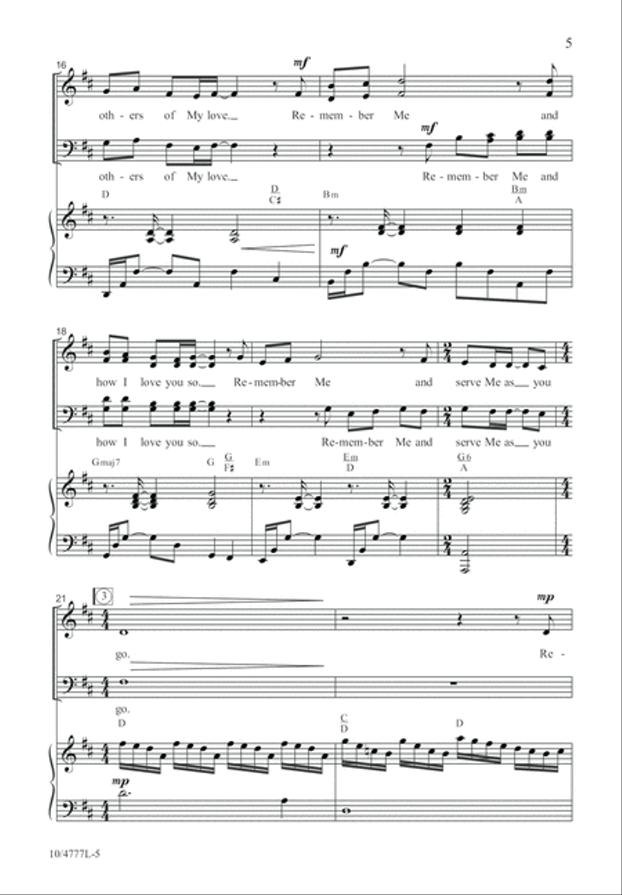 Remember Me When You Eat This Bread 4-Part scores gallery preview page 5