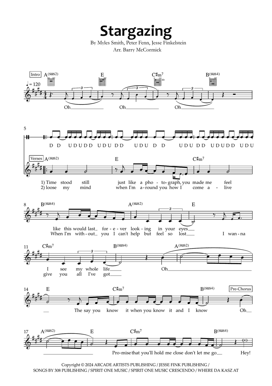 Stargazing Piano scores gallery preview page 1