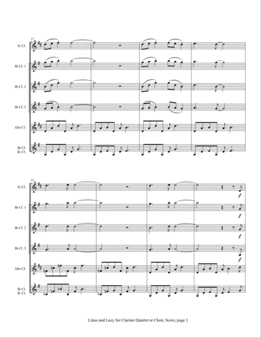 Linus And Lucy Woodwind Ensemble scores gallery preview page 6