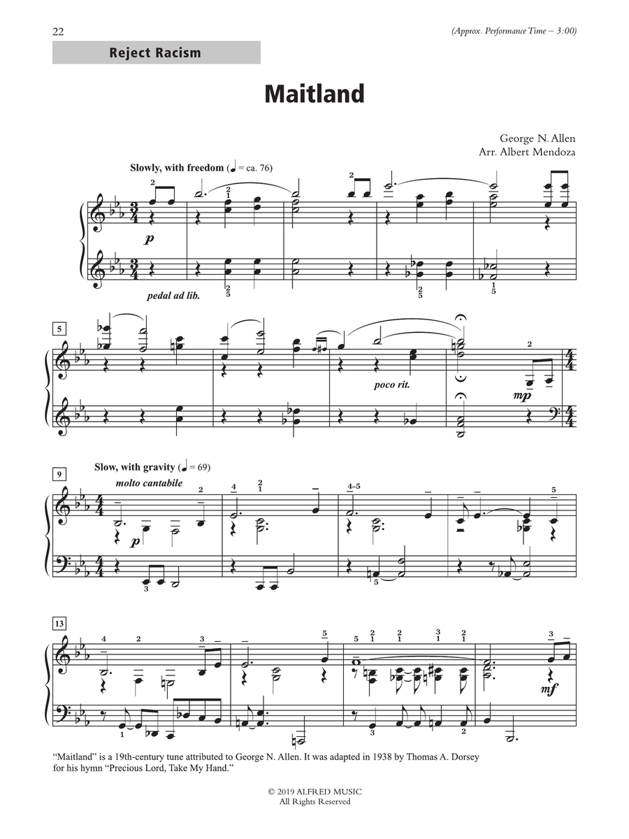 Maitland - Piano Solo Piano Solo scores gallery preview page 1
