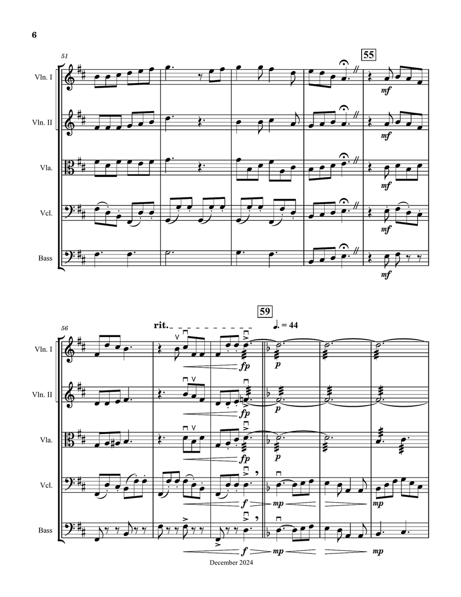 Snow Waltz String Orchestra scores gallery preview page 6