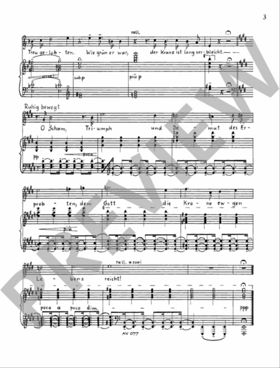 Letzter Ricarda Huch-Zyklus op. 127 Soprano Voice scores gallery preview page 3