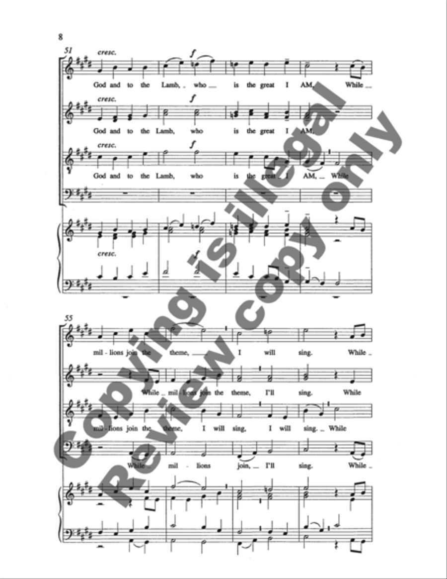 Three American Hymn-Tune Settings: 2. What Wondrous Love is This? 4-Part scores gallery preview page 17