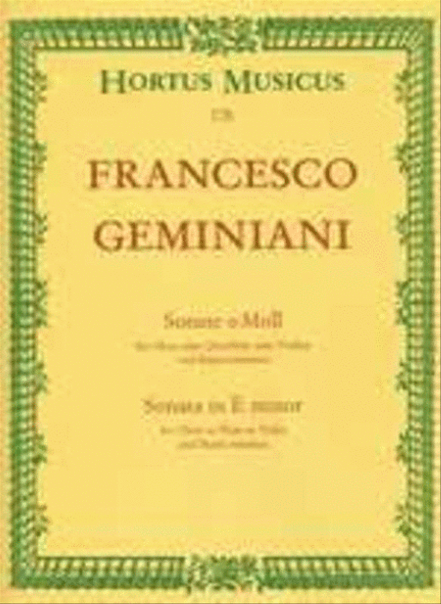 Geminiani - Sonata E Min Oboe (Flute/Violin)/Piano Flute scores gallery preview page 1