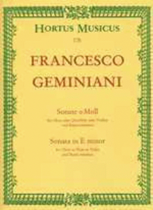 Book cover for Geminiani - Sonata E Min Oboe (Flute/Violin)/Piano