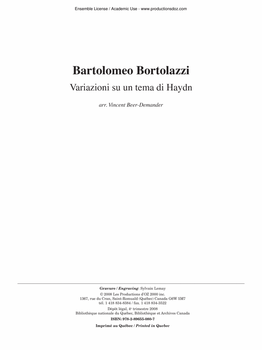 Variazioni su un tema di Haydn Classical Guitar scores gallery preview page 1