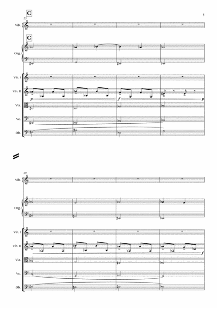 Strengur, filabein og malmur String Orchestra scores gallery preview page 5