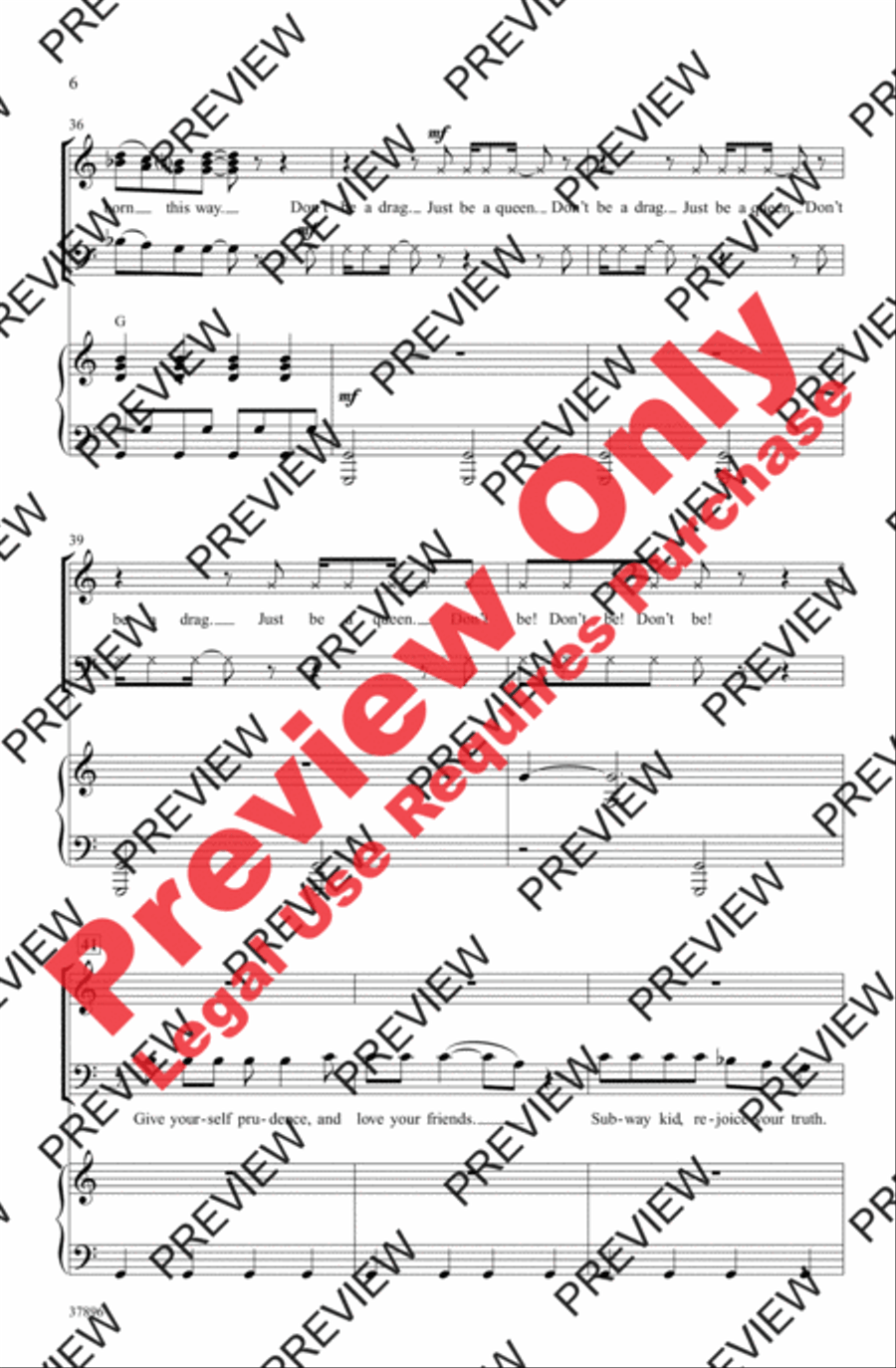 Born This Way Born This Way 3-Part scores gallery preview page 6