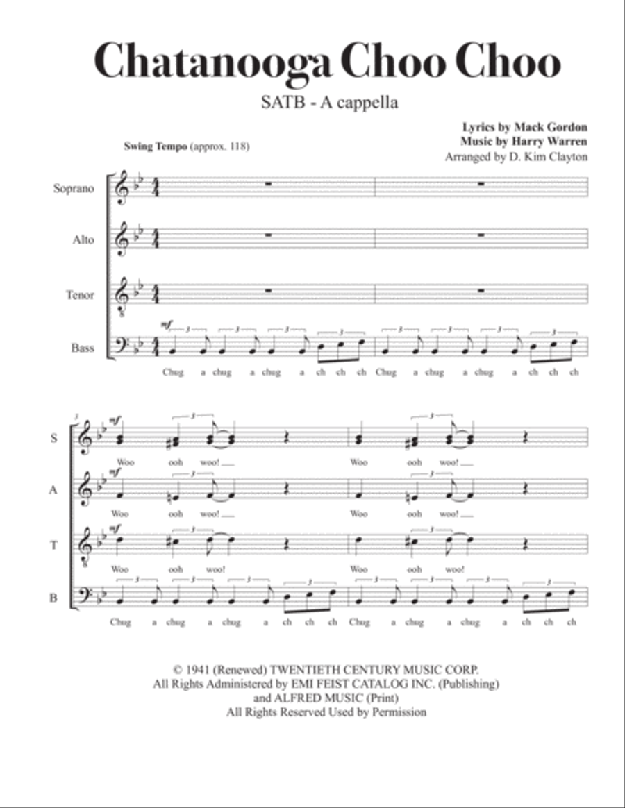 Chattanooga Choo Choo 4-Part scores gallery preview page 2