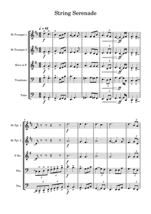 Serenade for String Orchestra - Tchaikovsky - Brass Quintet