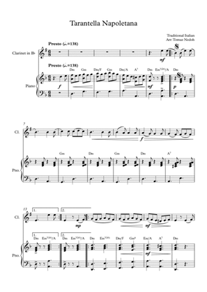 Tarantella Napoletana Clarinet in Bb and Piano