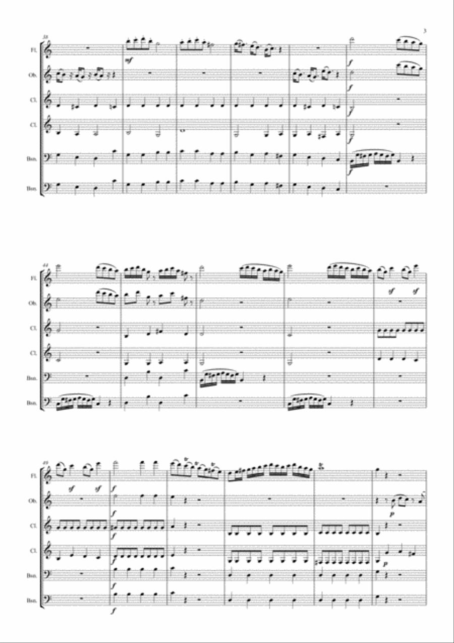 W.A Mozart - Piano Sonata No. 7 in C, K. 309 - 1º moviment (Sextet Woodwind) W.A Mozart - Piano Sonata No. 7 in C, K. 309 - 1º moviment (Sextet Woodwind) Woodwind Quartet scores gallery preview page 3