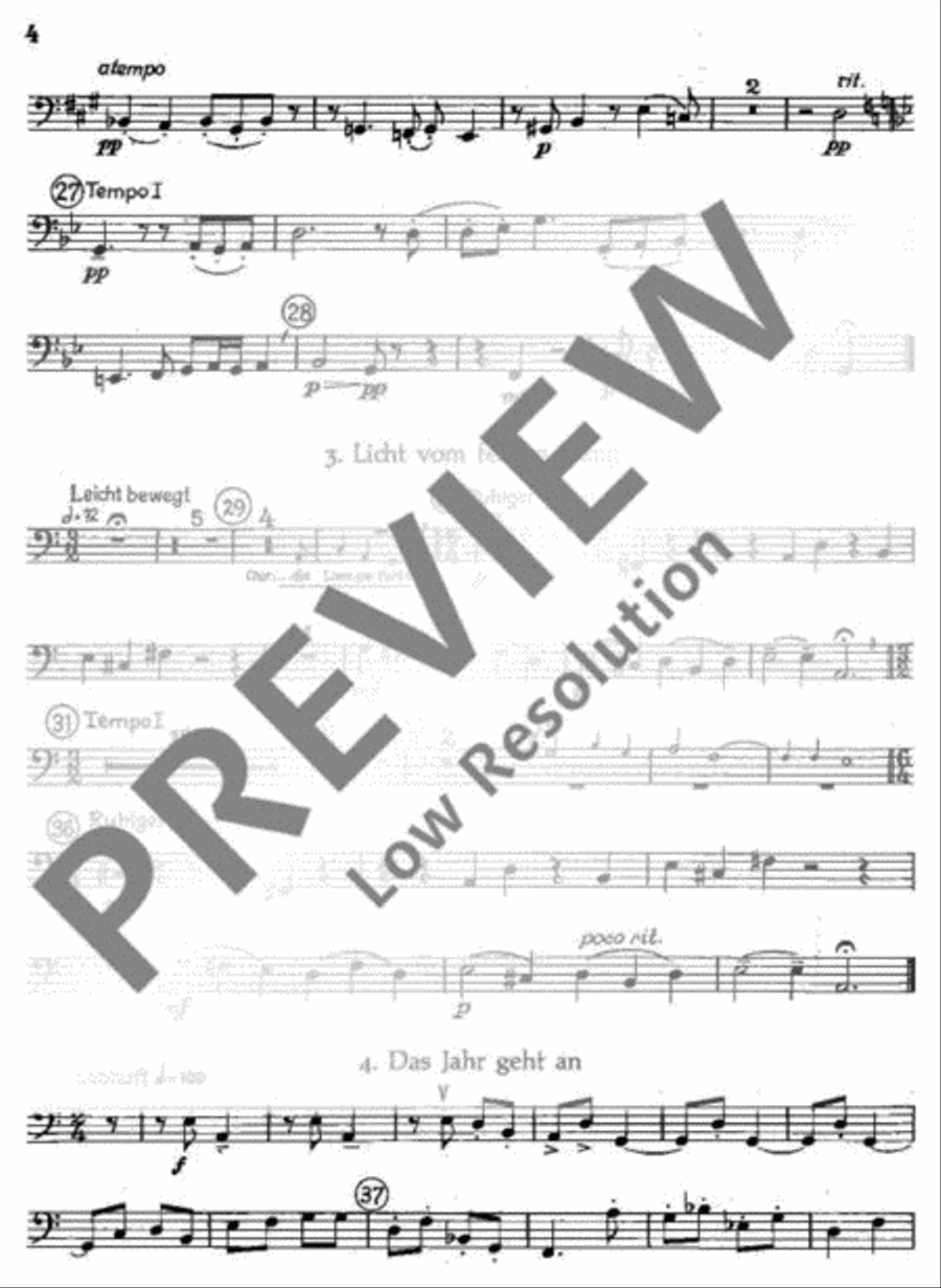 Frühlingserwarten Double Bass scores gallery preview page 5