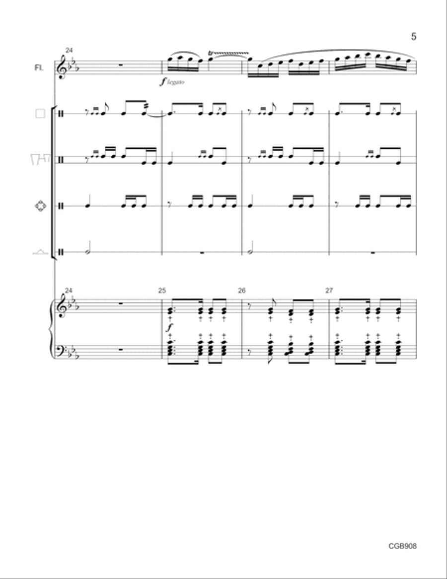 Patapan - Full Score Patapan - Full Score Handbell Choir scores gallery preview page 5