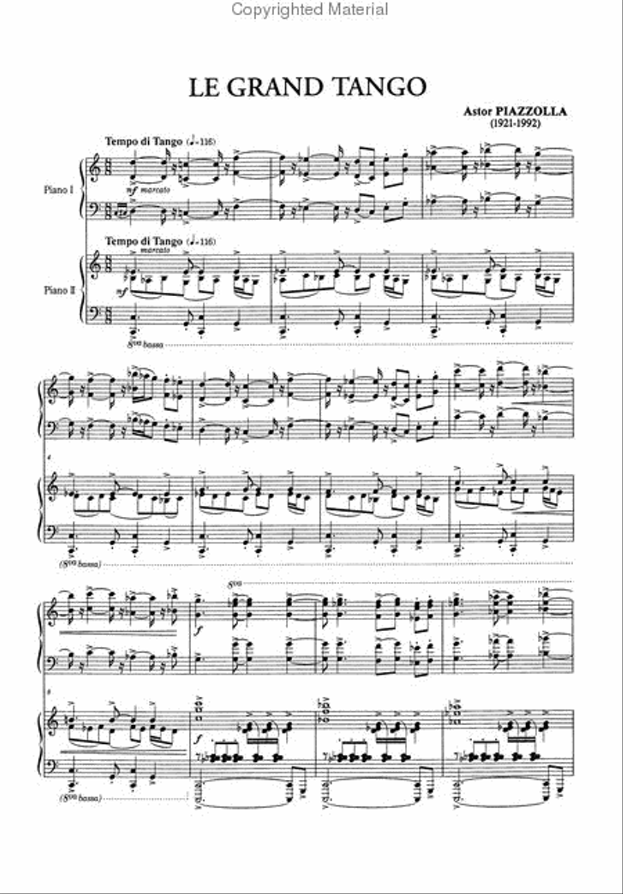 Le Grand Tango Chamber Music scores gallery preview page 2