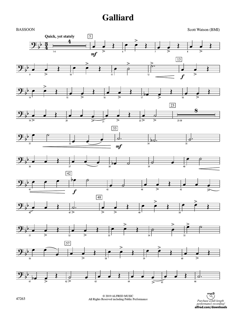 Galliard: Bassoon