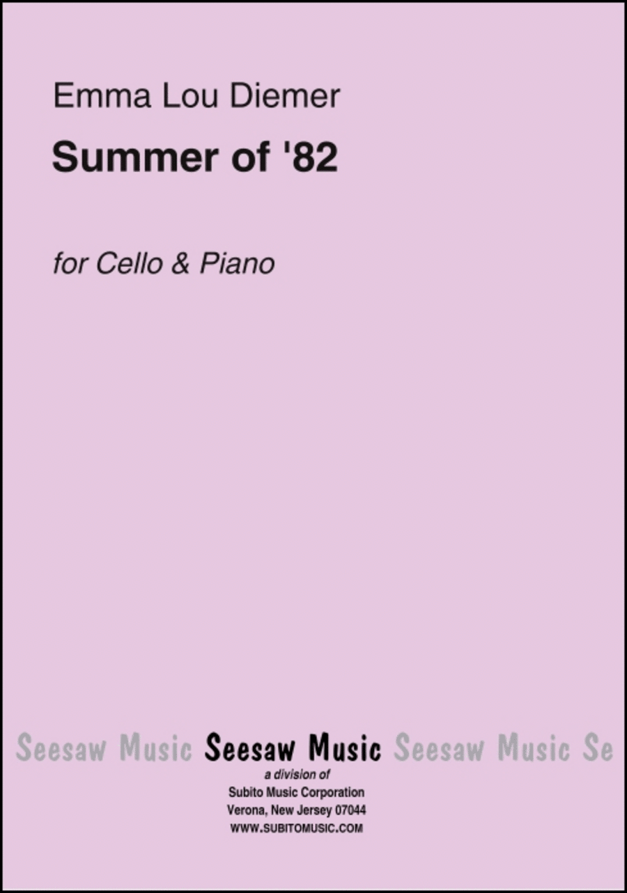 Summer of '82 Piano Accompaniment scores gallery preview page 1