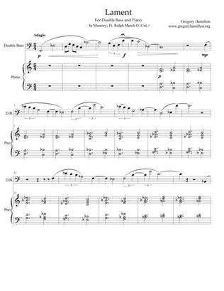 Lament, for Double Bass and Piano