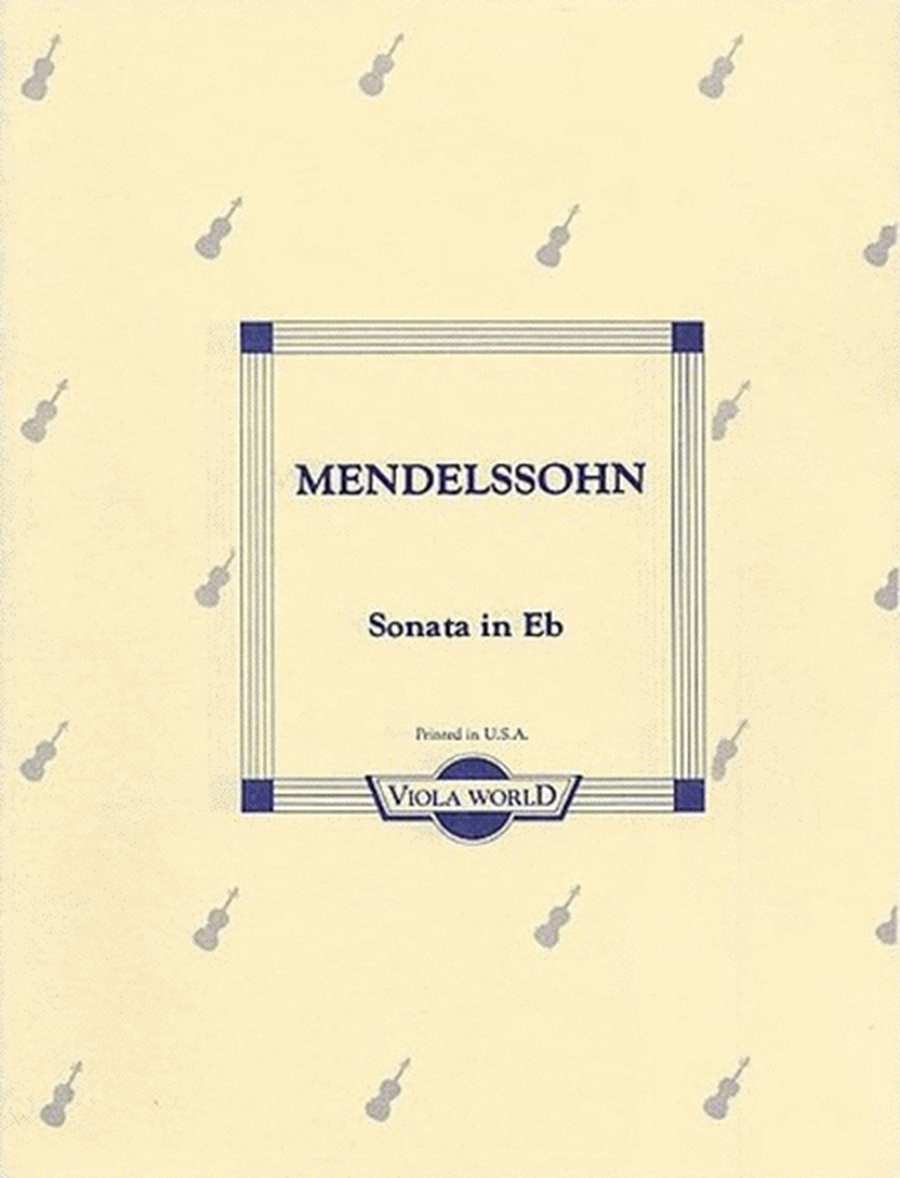 Mendelssohn Sonata E Flat Viola/Piano