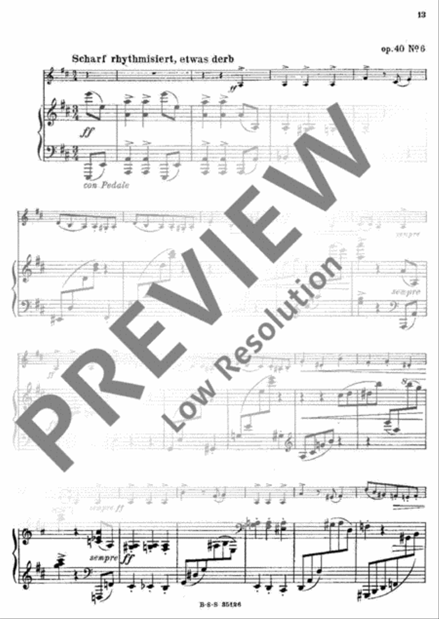 Grillen Violin Solo scores gallery preview page 13